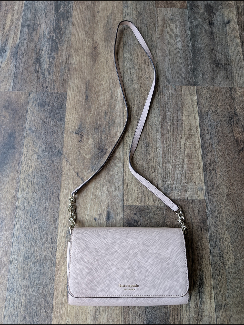 kate spade Blush Pink Crossbody with Gold Hardware